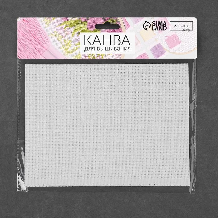 Канва для вышивания, №14, 30 &times; 20 см, цвет белый