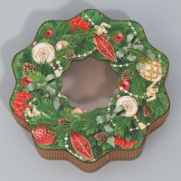 Коробка подарочная &laquo;Венок&raquo;, 21 х 22 х 5 см