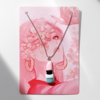 Кулон &laquo;Радость&raquo; помада, цветной в серебре, 40 см