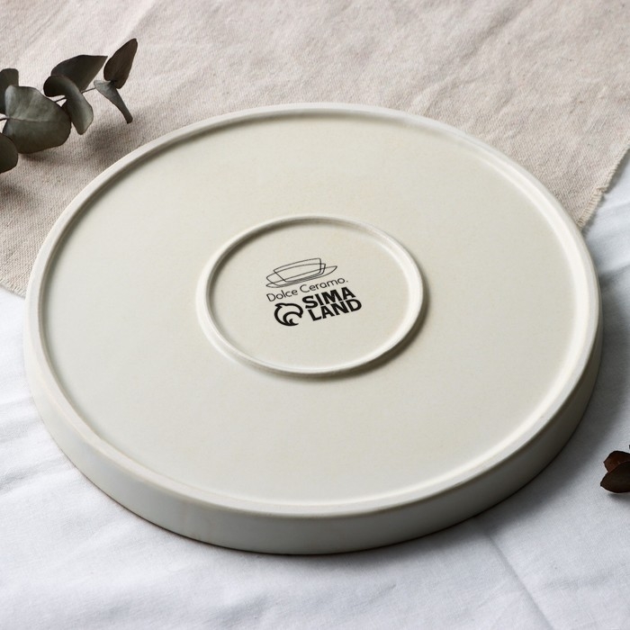 Тарелка керамическая &laquo;Самоцвет&raquo;, 21.2 см, цвет бежевый