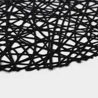 Салфетки сервировочные на стол Доляна &laquo;Паутинка&raquo;, d=38 см, 4 шт, чёрные