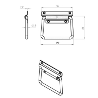 Ручка откидная №3, покрытие цинк ,50 шт