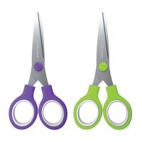 Ножницы детские ErichKrause Junior, 13 см, с закруглёнными концами лезвий, ударопрочный пластик, в тубусе, МИКС