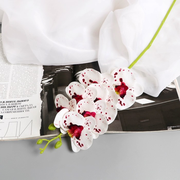 Цветы искусственные Цветы искусственные "Орхидея экстра галант" 60 см d-8 см, бело-сиреневый