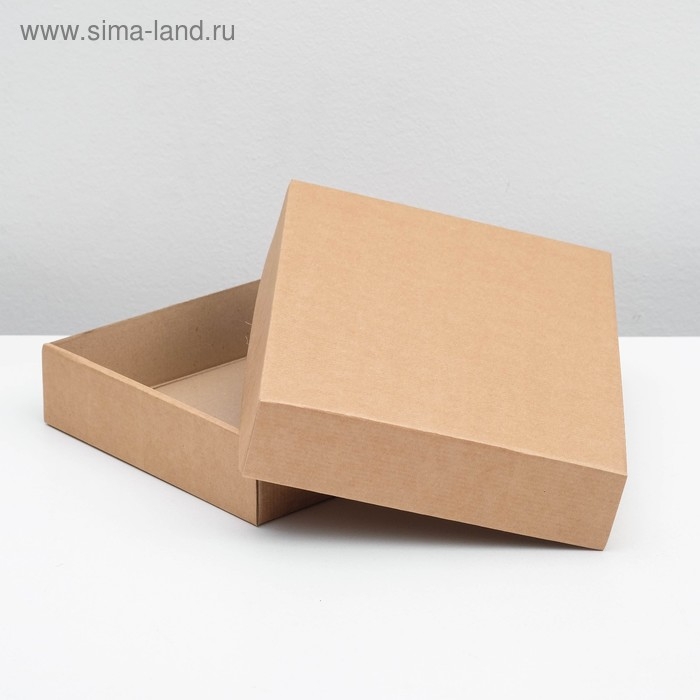 Коробка сборная, без печати. крышка-дно "бурая" без окна 29 х 23,5 х 6 см