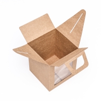 Коробка для десерта, упаковка кондитерская, крафт, 15 х 15 х 18 см