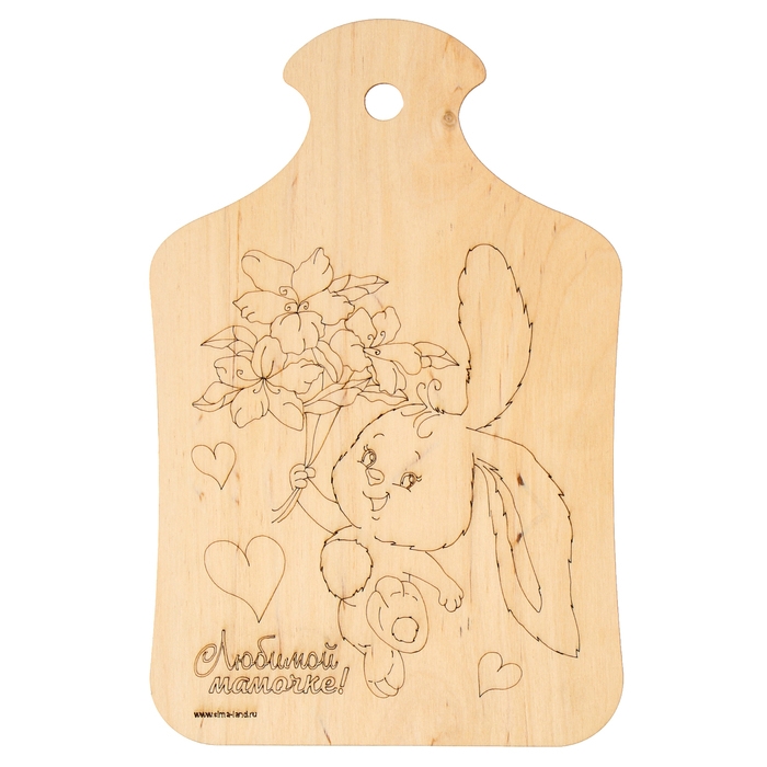 Доска для выжигания &laquo;Заяц с букетом&raquo;