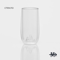 Стакан стеклянный с двойными стенками Magistro &laquo;Горы&raquo;, 350 мл, 6,5&times;15 см