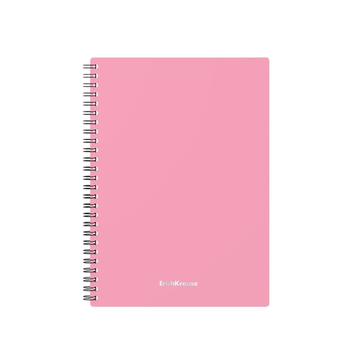 Тетрадь А5, 80 листов в клетку на гребне ErichKrause "Pastel", пластиковая обложка, блок офсет, белизна 100%, МИКС