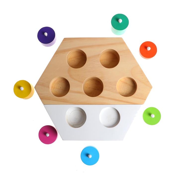 Развивающий набор цилиндров Монтессори, 30 &times; 30 &times; 5 см