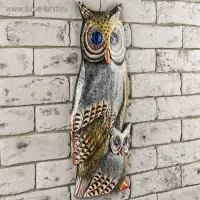 Настенное панно "Две совы" 48х20х2,5 см