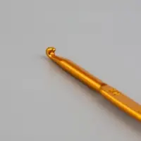 Крючок для вязания, двусторонний, d=3.5/4.5 мм, 13 см, цвет золотой