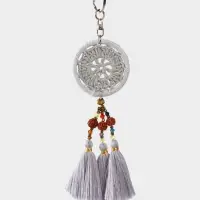 Брелок "Ловец снов" 19 см, цв. серый