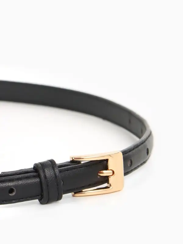 Ремень жен 02-01-01-01, Март2501, 1,3*0,3*110 см, без винта, пряж золото, 1 прокол,