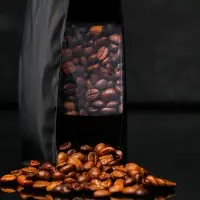 Пакет восьмишовный с дном матовый с отрывным замком , черный, 14 х 24 см