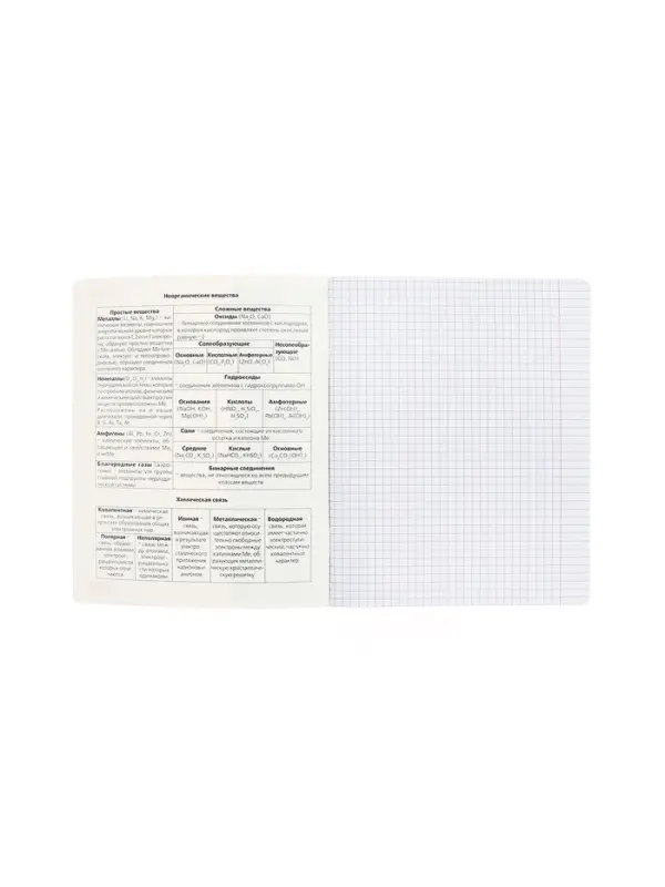 Тетрадь 48 листов в клетку &laquo;Буквица&raquo; Химия, белые листы