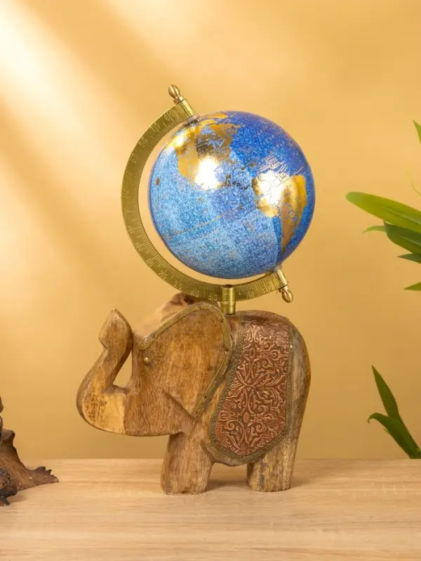 Глобус сувенирный, 17&times;12.5&times;31.5 см, подставка дерево