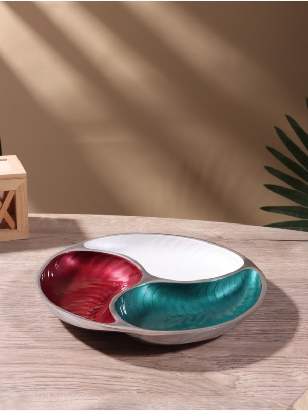 Менажница "Триколор" алюминий 28х28х4 см