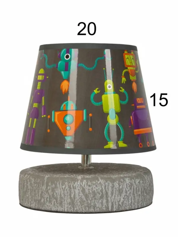 Настольная лампа "Суше" E27 40Вт серый 20х20х23 см RISALUX