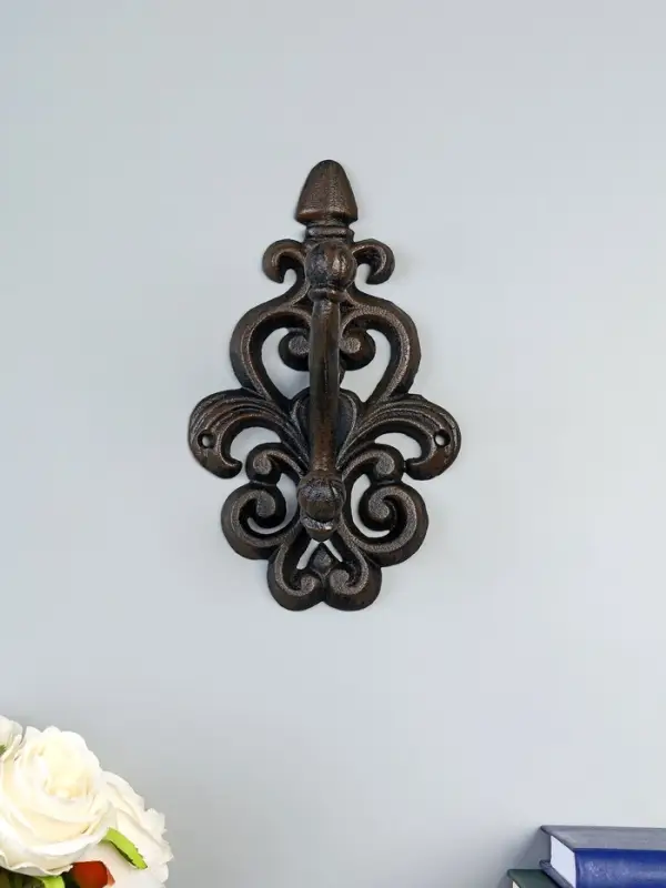 Крючок декоративный чугун "Растительный вензель" 12х12х20 см