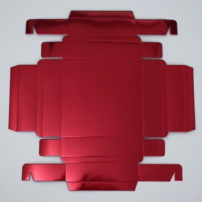 Коробка для конфет, кондитерская упаковка, 9 ячеек, &laquo;Бордовая&raquo;, 14.7 х 14.7 х 3.5 см