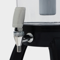 Пивной бочонок &laquo;Банный&raquo;, 3 л, ёмкость для льда, подсветка, пластик, чёрный