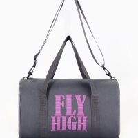 Сумка спортивная женская, TEXTURA, маленький размер, цвет серый