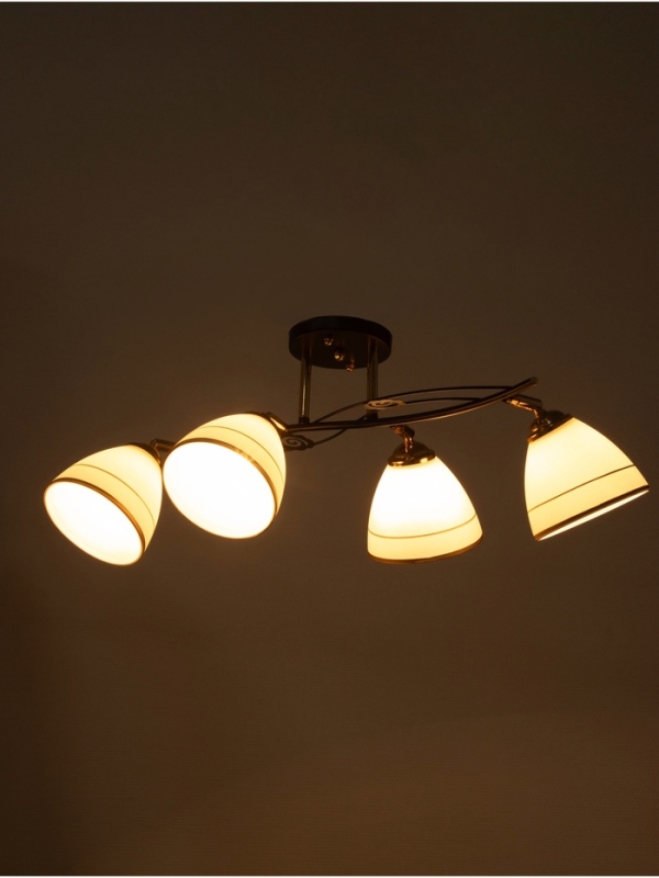 Люстра "Кира" 4х40Вт Е27 черный/золото