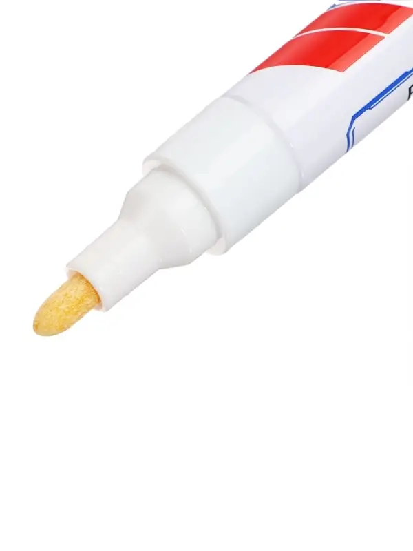 Маркер-краска, лаковый наконечник, пулевидный 4 мм, ширина линии 2.5 мм, белая, цена за 1 штуку