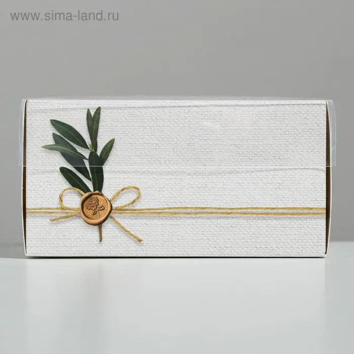 Коробка для кондитерских изделий с PVC крышкой &laquo;Эко&raquo;, 11.5 х 11.5 х 6 см