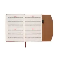 Ежедневник недатированный формат А5, с клапаном, 112л, линия, пвх, Коричневый