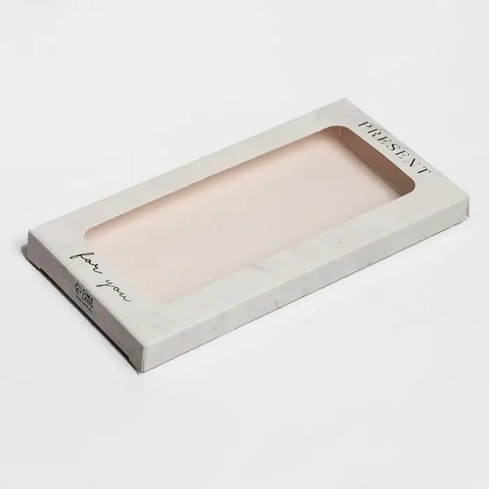 Коробка для шоколада, кондитерская упаковка, &laquo;For you&raquo;, с окном, 17.3 х 8.8 х 1.5 см