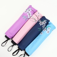 Зонт механический &laquo;Сакура&raquo;, эпонж, 4 сложения, 8 спиц, R = 52/60 см, D = 120 см, цвет МИКС