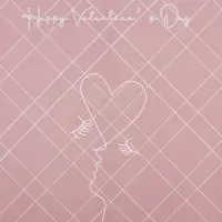 Пленка для цветов матовая, &laquo;С днём святого Валентина&raquo;, 58&times;58 см, пудра тёмная