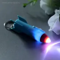 Фонарик свет на кольце "Ракета" мигает МИКС 7х2х2 см
