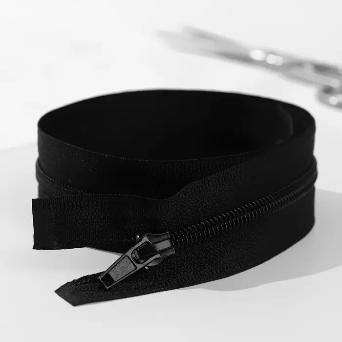 Молния &laquo;Спираль&raquo;, №5, разъёмная, замок автомат, 40 см, чёрная