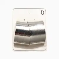 Серьги металл "Дуга"  гладкая, тренд, цвет серебро