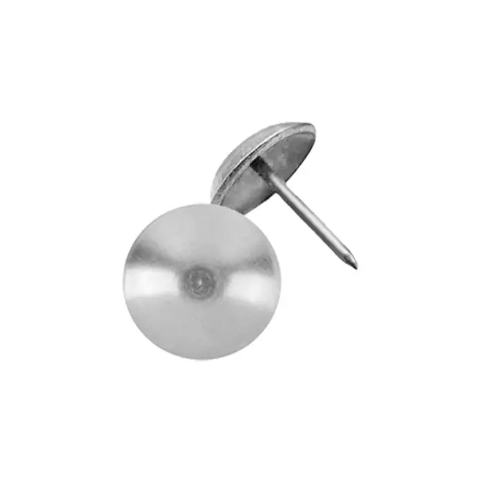 Гвозди ТУНДРА, декоративные, обивочные, 8&times;15 мм, хром, фасовка 50 шт.