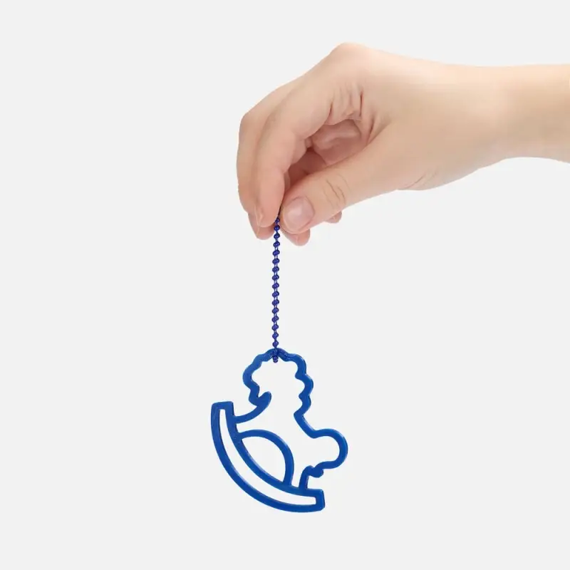 Подвеска &laquo;Лошадка-качалка&raquo;, 3D-печать, синяя