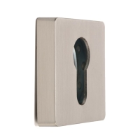 Накладка на цилиндровый механизм LOCKLAND, квадратная, цвет сатиновый никель, комплект.