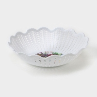 Ваза для хлеба и фруктов &laquo;Вязание&raquo;, 18&times;4,5 см, белый, рисунок МИКС