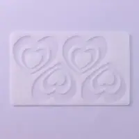 Форма для шоколада &laquo;Сердцем к сердцу&raquo;, силикон, 4 ячейки, 19&times;11.5&times;0.3 см, прозрачная