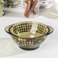 Бульонница &laquo;Дымка. Кружочки&raquo; 510 мл, d=13,5 см, цвет коричневый