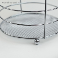 Сушилка для столовых приборов Доляна, 10&times;10&times;18 см, цвет хром