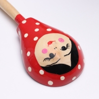 Ложка полубаская  &laquo;Матрёшка&raquo;, 19&times;6 см, микс