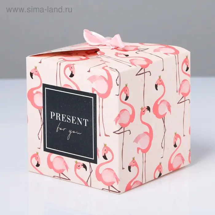 Коробка подарочная складная, упаковка, Present for you, 12 х 12 х 12 см