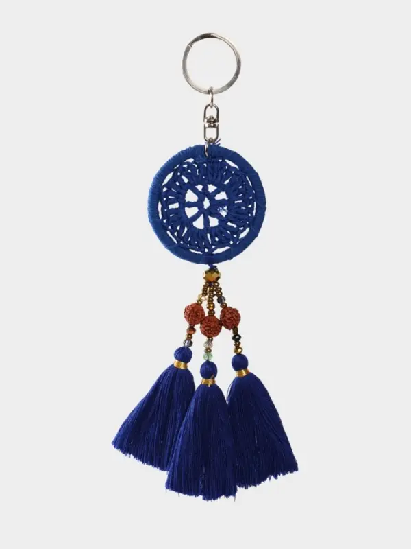 Брелок "Ловец снов" 19 см, цв. синий