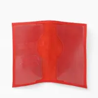 Обложка для паспорта 9,5*0,5*13,5, загран, флотер красный (17)