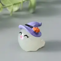 Сувенир эпоксидная смола флюоресцентный "Хэллоуин" набор 4 шт 5х5х3,5 см