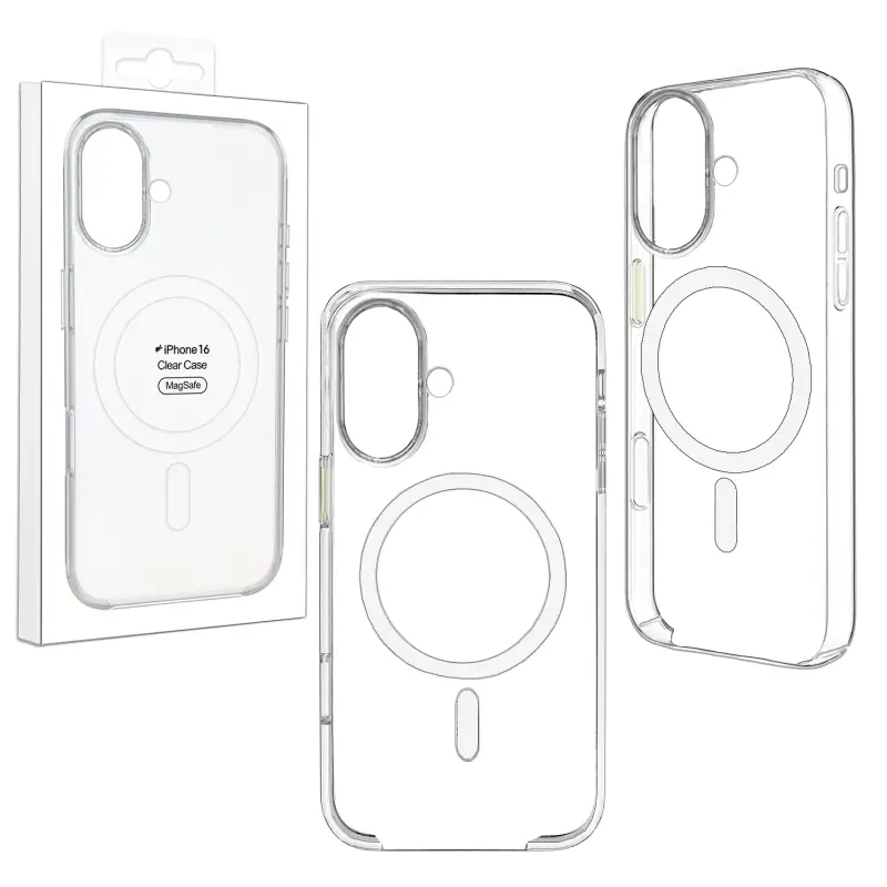 Чехол IPh 16 Clear Case PC (MagSafe + анимация NFC) ORG